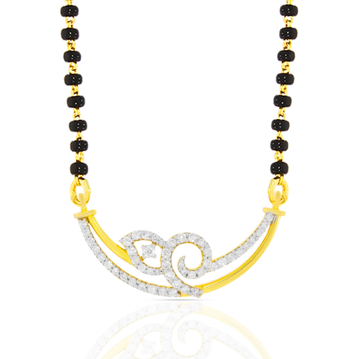 Graceful Twirl Diamond Tanmaniya Pendant