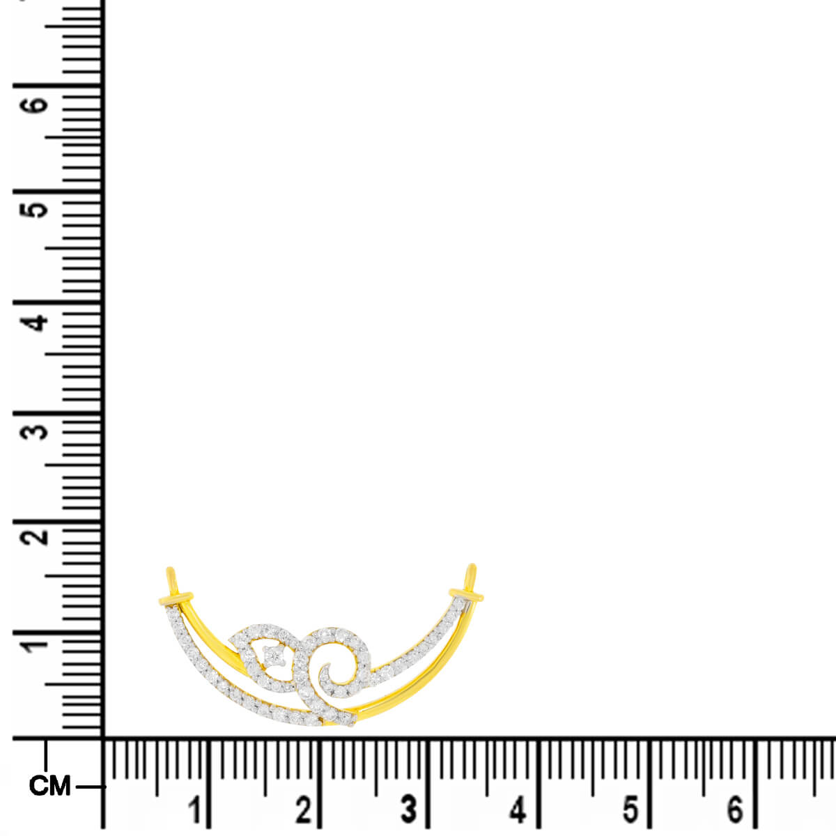 Graceful Twirl Diamond Tanmaniya Pendant