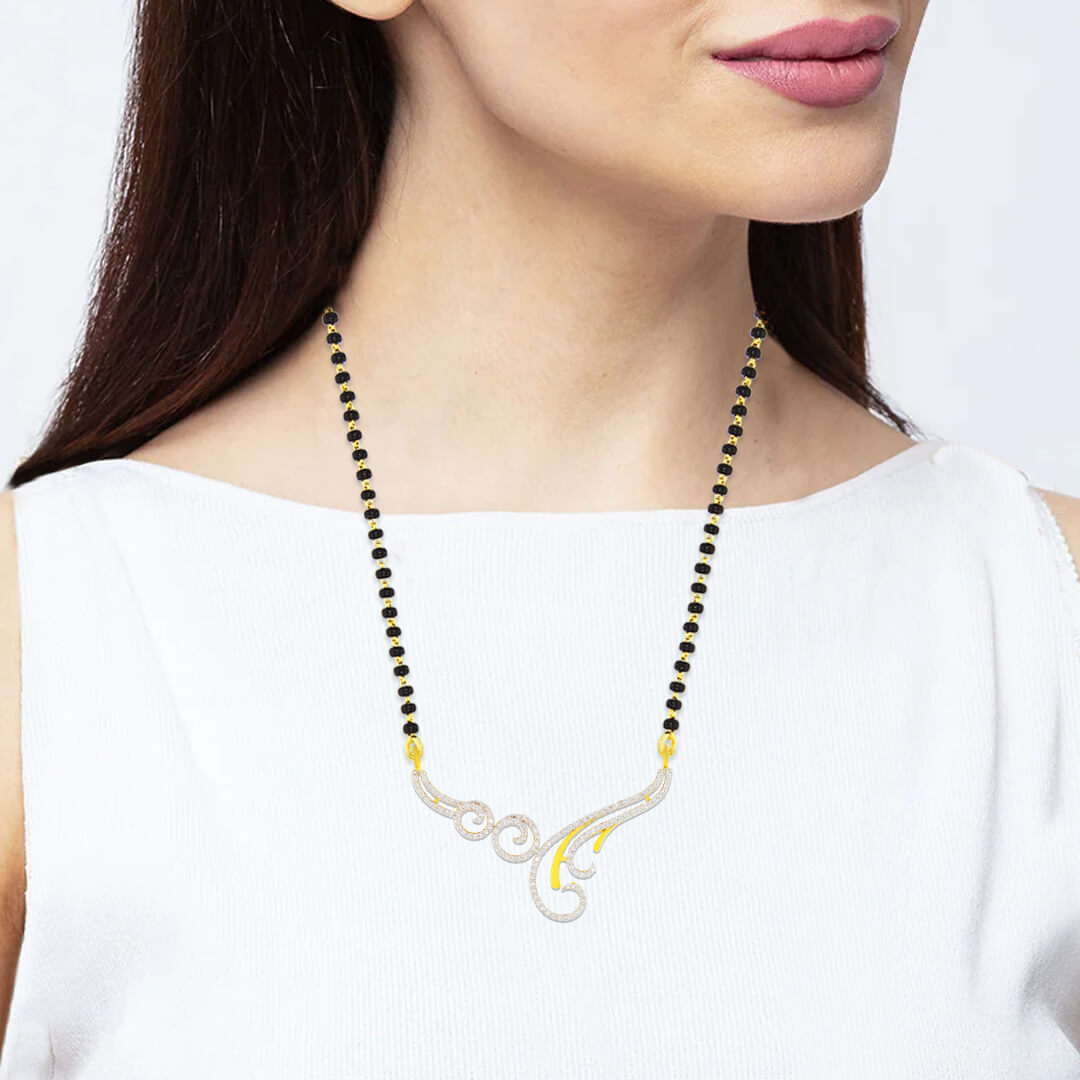 Swirling Charm Diamond Tanmaniya Pendant
