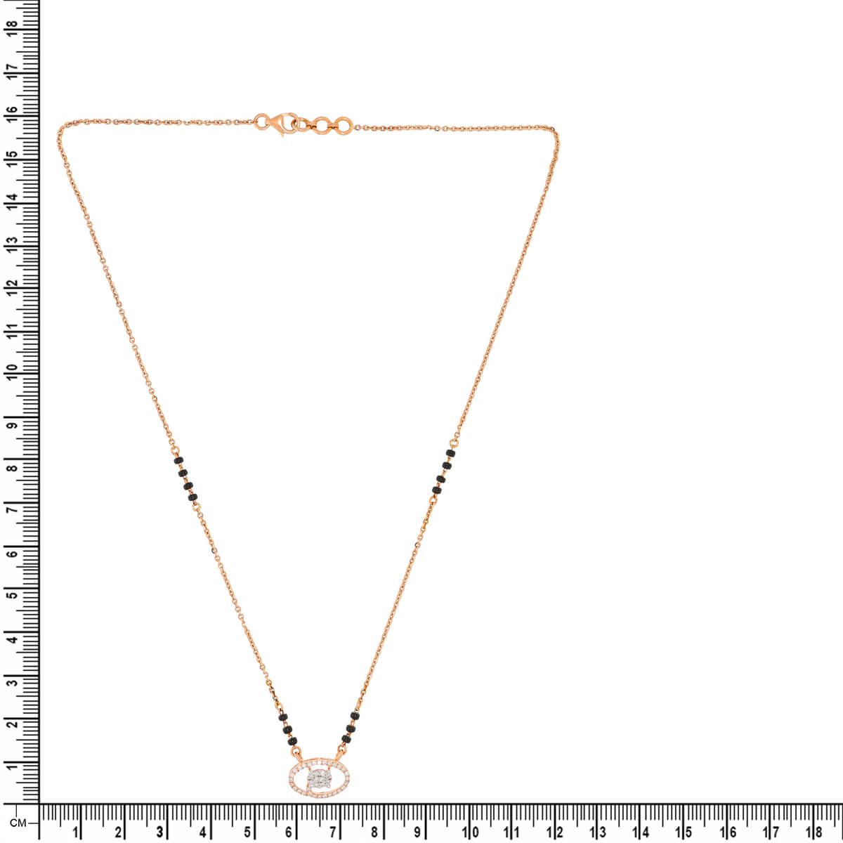 Petite Dazzle Diamond Short Mangalsutra 18K