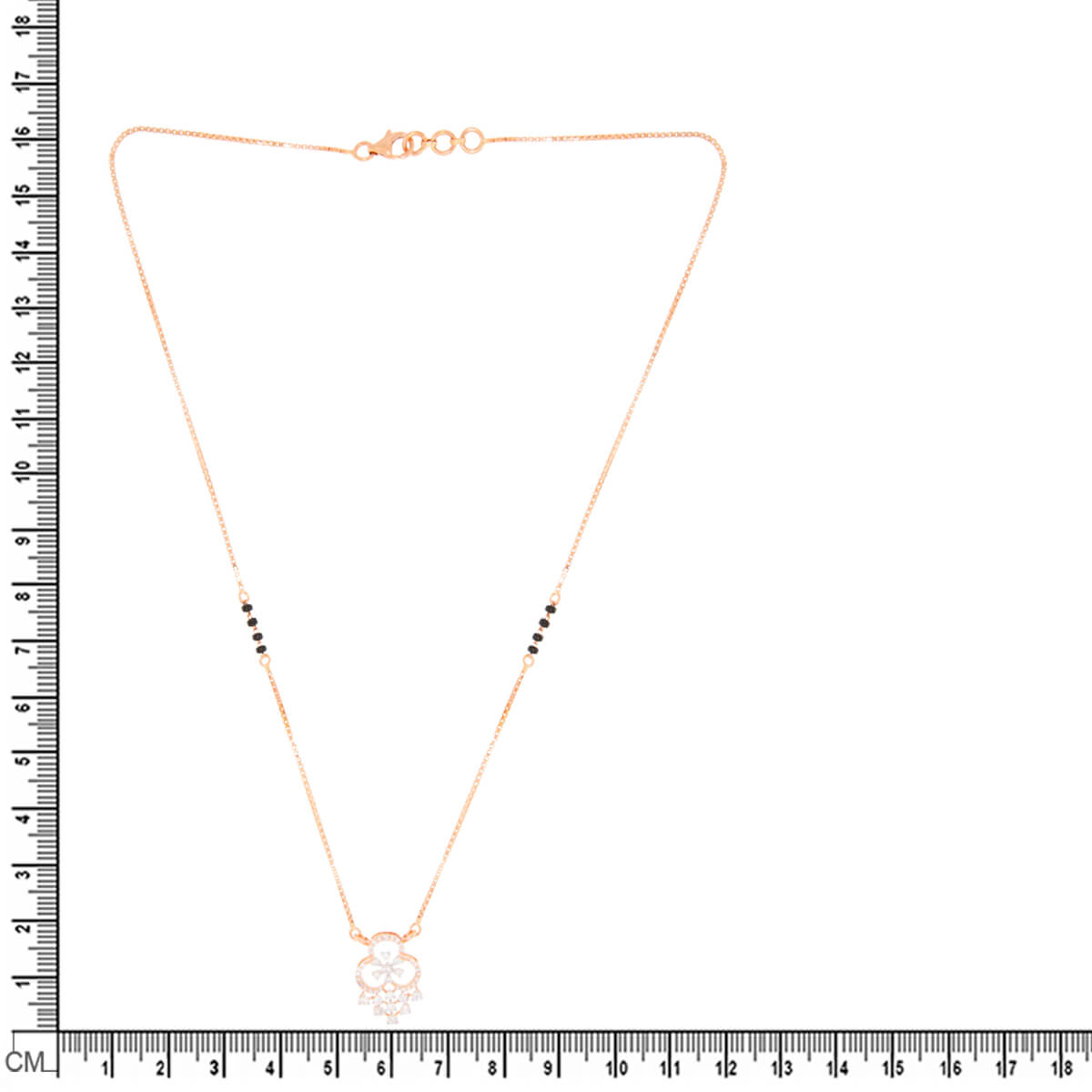 Chic Dazzle Diamond Short Mangalsutra 18K