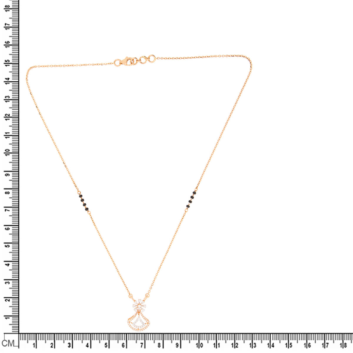 Mini Dazzle Diamond Short Mangalsutra 18K