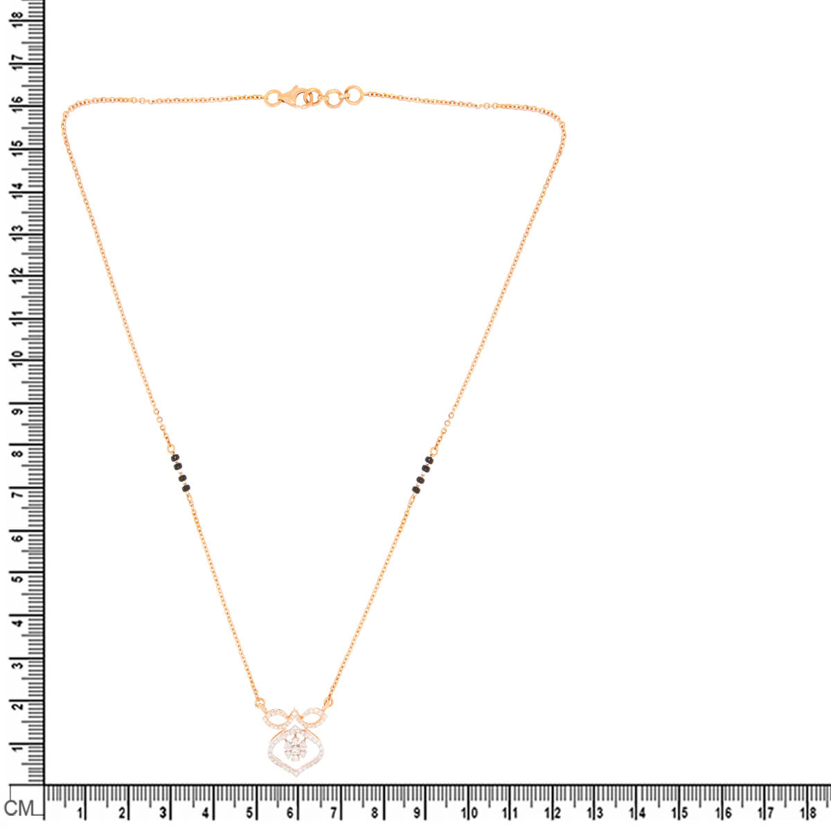 Slender Dazzle Diamond Short Mangalsutra 18K