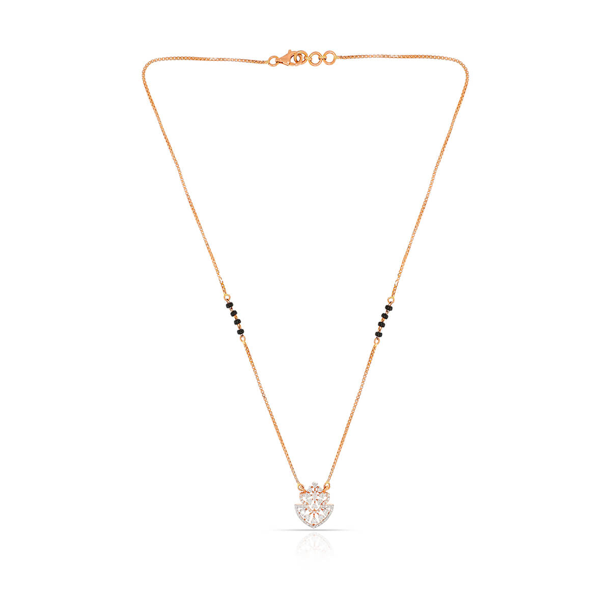 Dazzling Charm Diamond Short Mangalsutra 18K