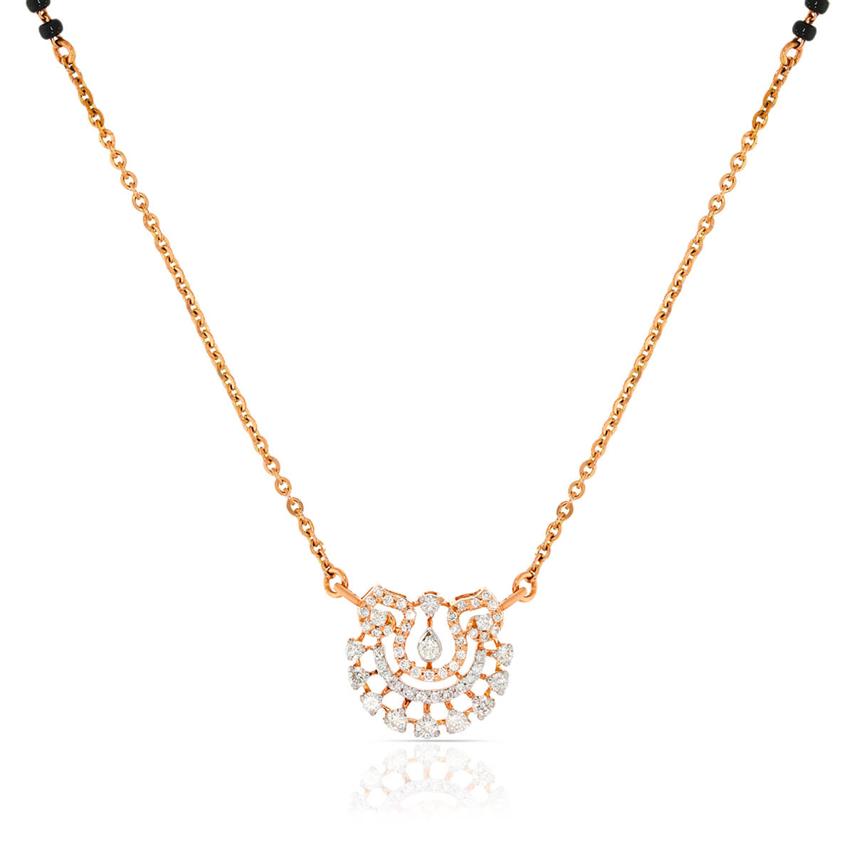 Graceful Shimmer Diamond Short Mangalsutra 18K