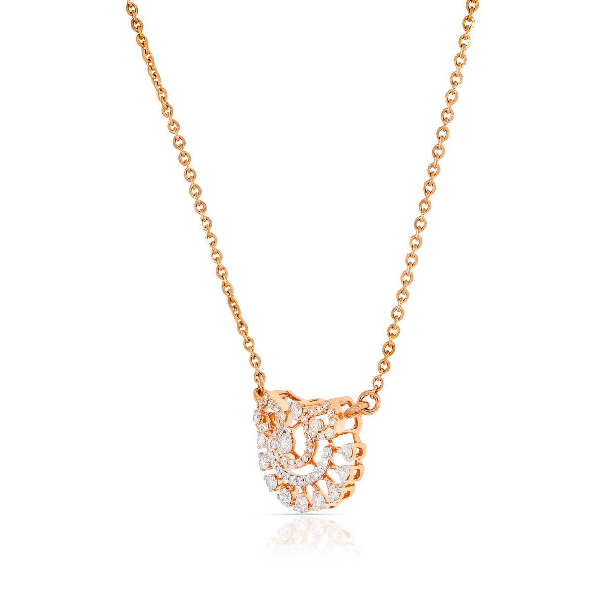 Graceful Shimmer Diamond Short Mangalsutra 18K