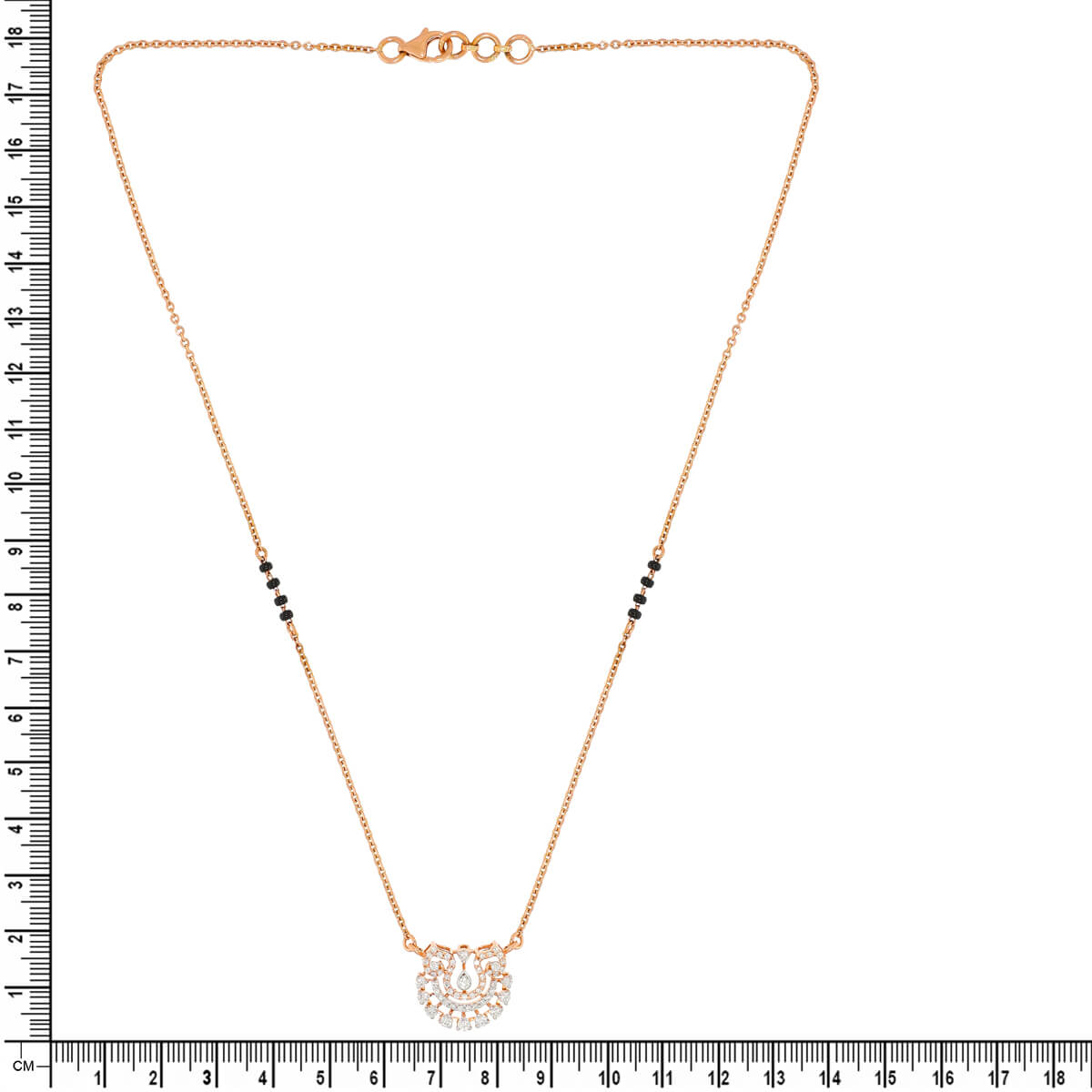 Graceful Shimmer Diamond Short Mangalsutra 18K