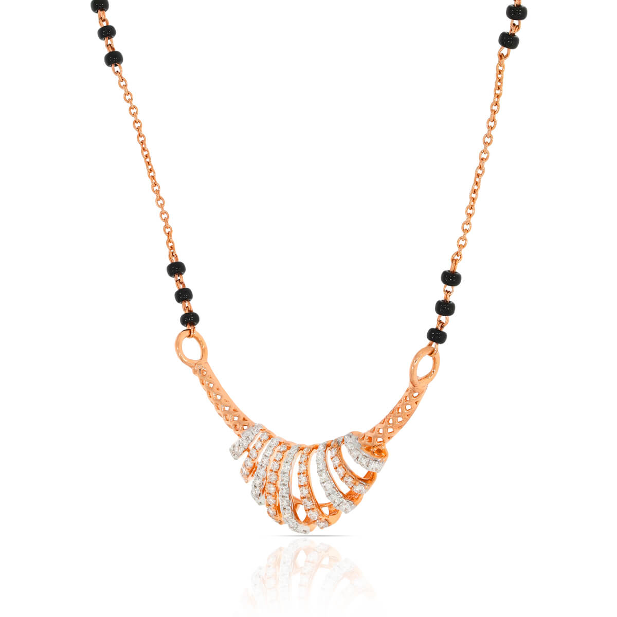 Elegant Shimmer Diamond Short Mangalsutra 18K