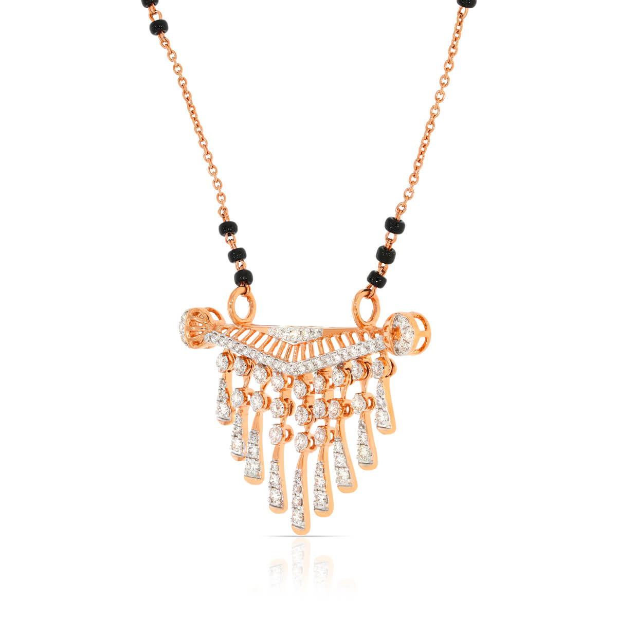 Sophisticated Charm Diamond Short Mangalsutra 18K