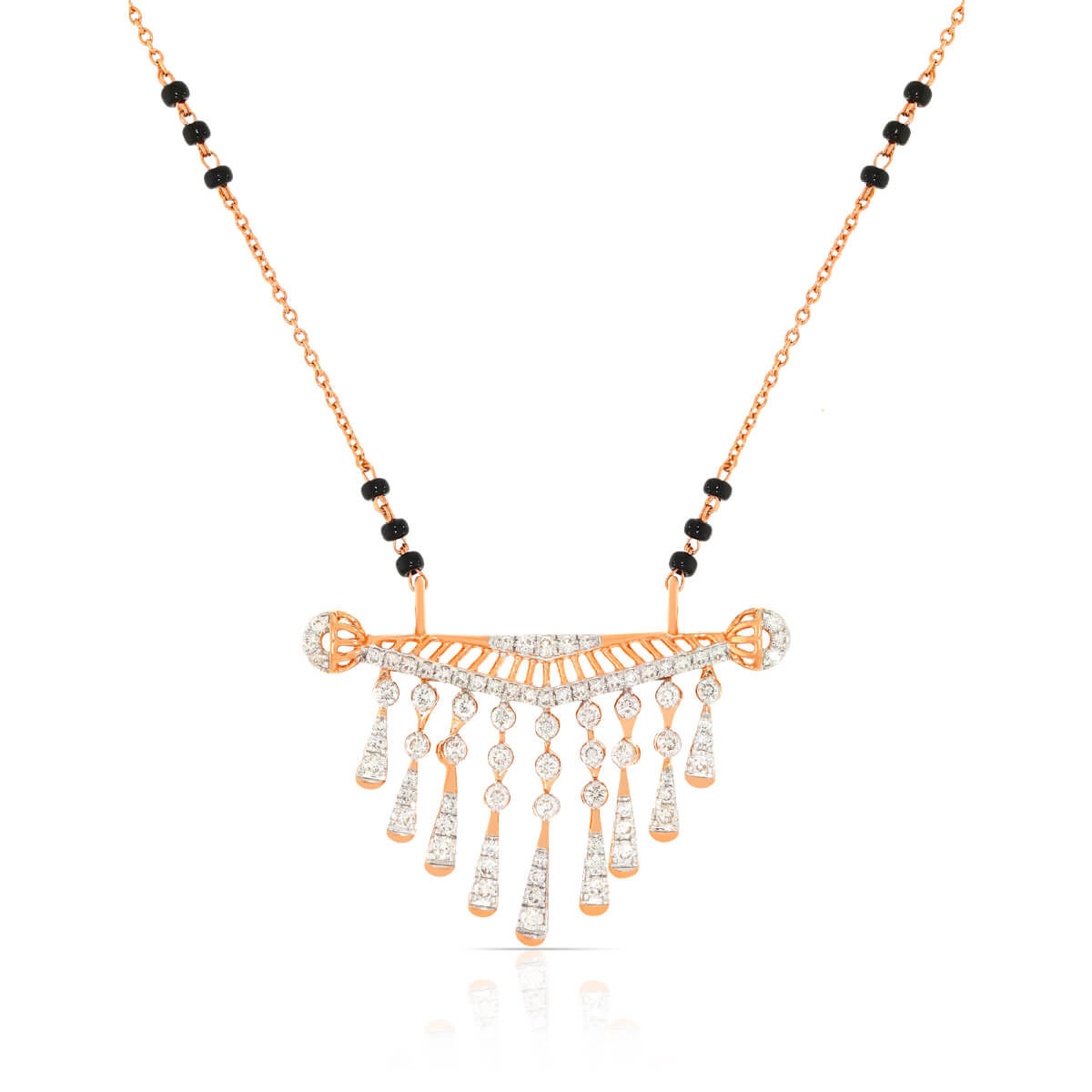 Sophisticated Charm Diamond Short Mangalsutra 18K