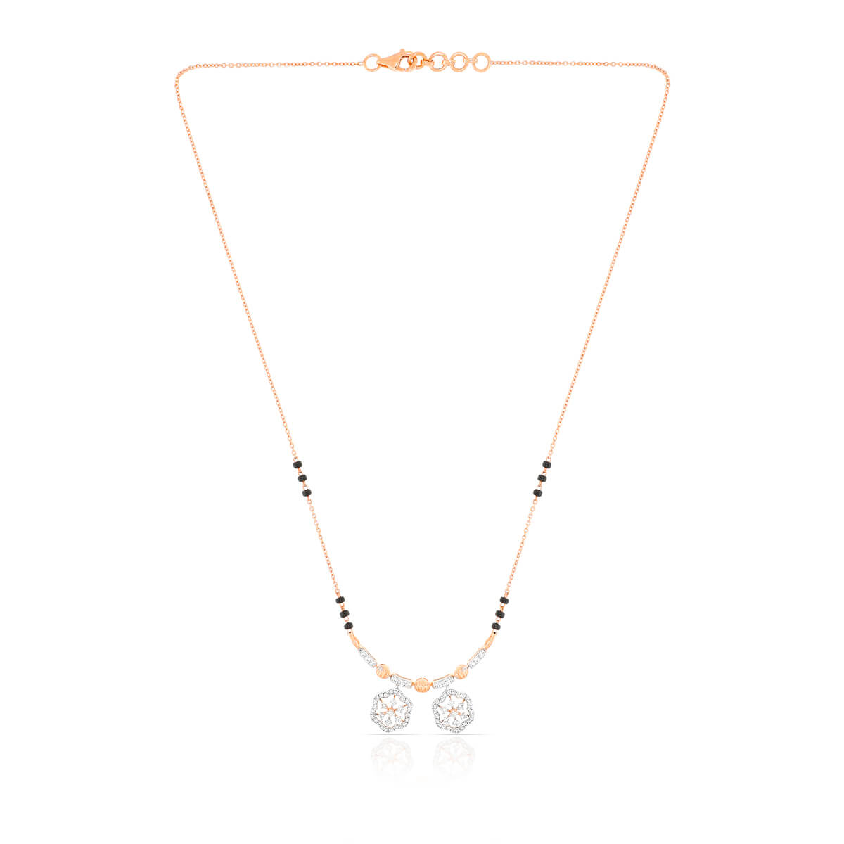 Sophisticated Dazzle Diamond Short Mangalsutra 18K
