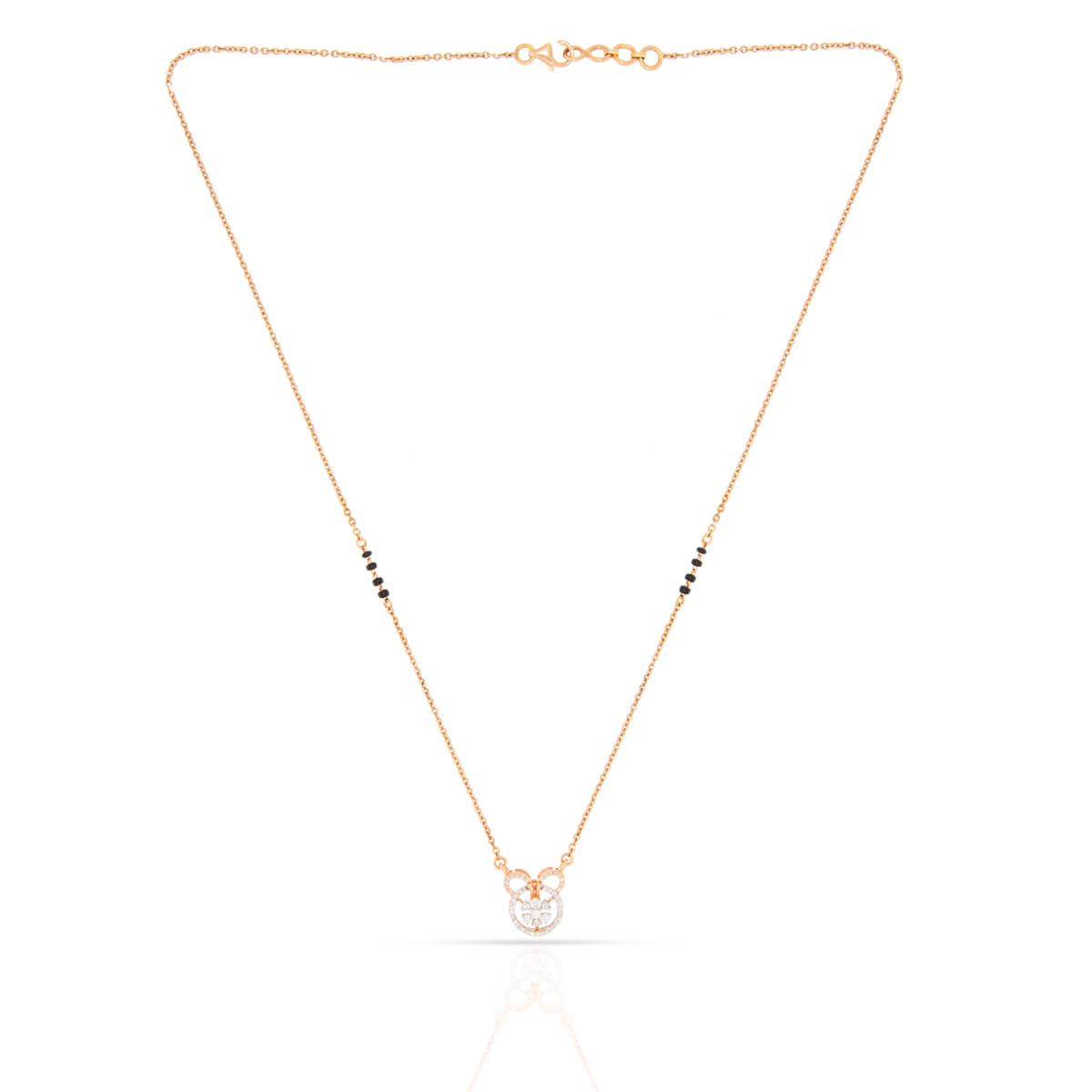 Petite Floral Diamond Short Mangalsutra 18K