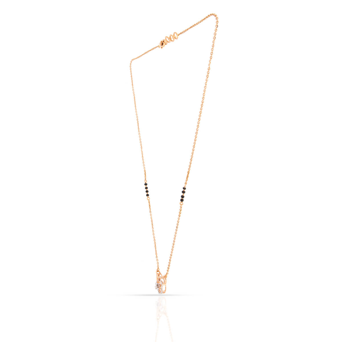 Petite Floral Diamond Short Mangalsutra 18K