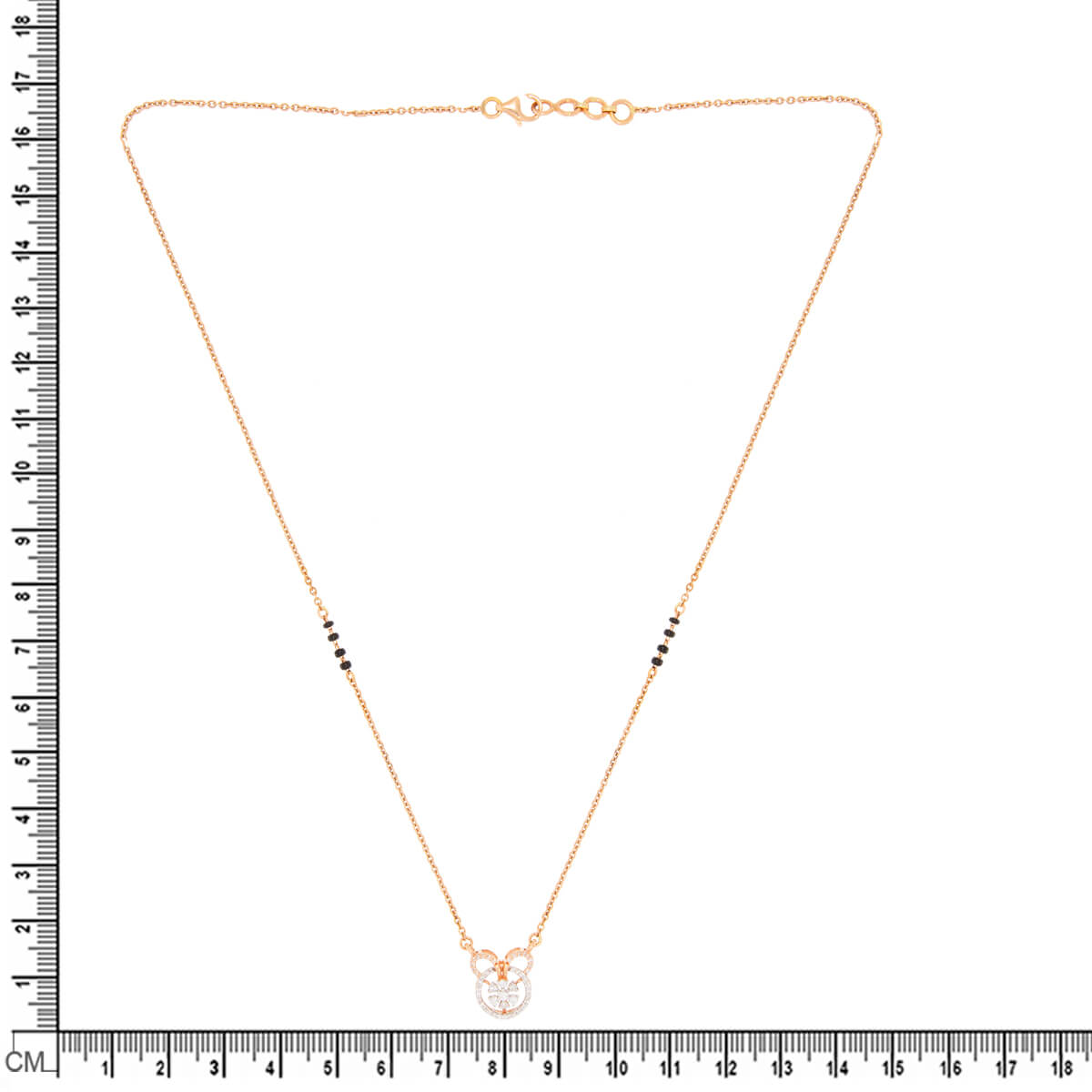 Petite Floral Diamond Short Mangalsutra 18K