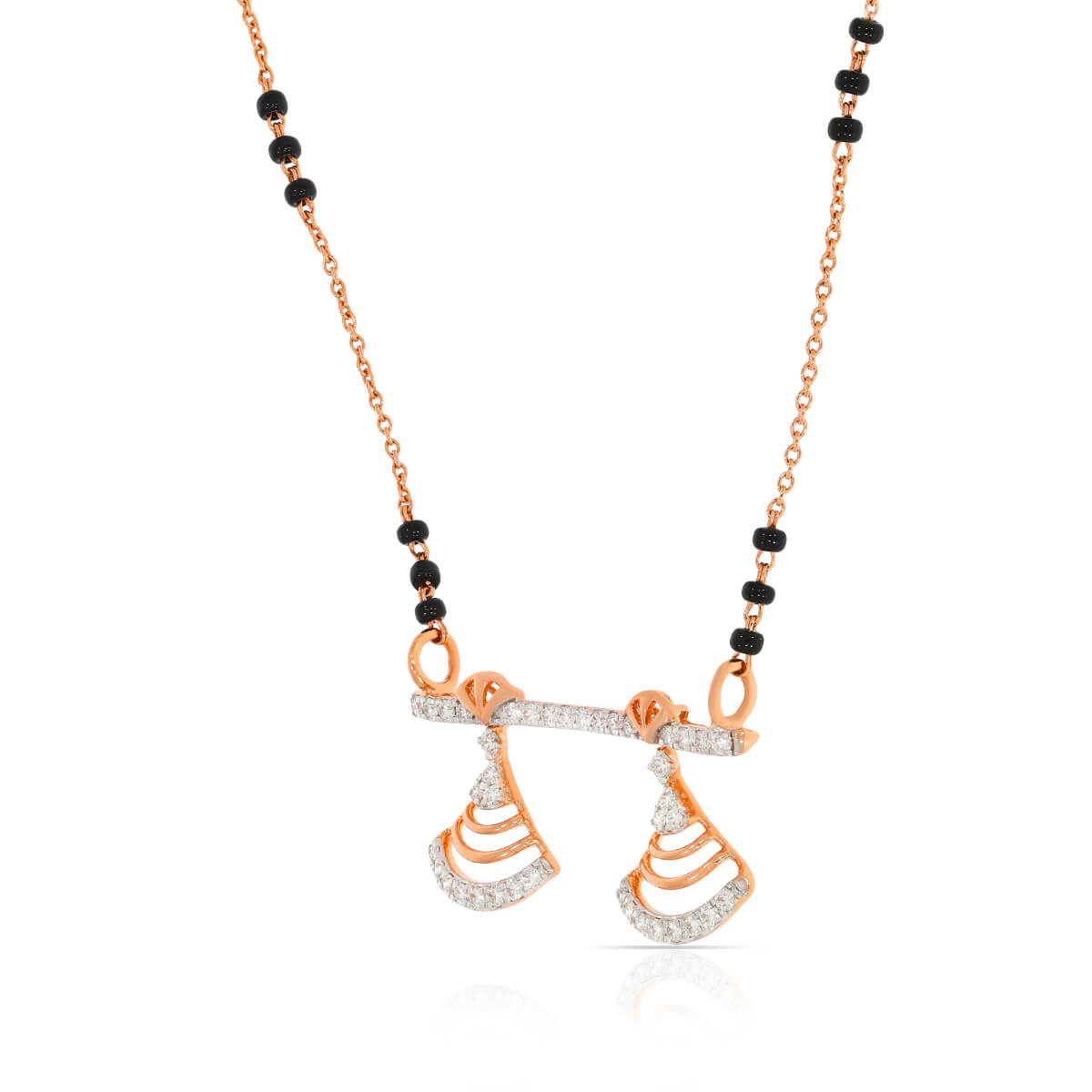 Double Grace Diamond Short Mangalsutra 18K