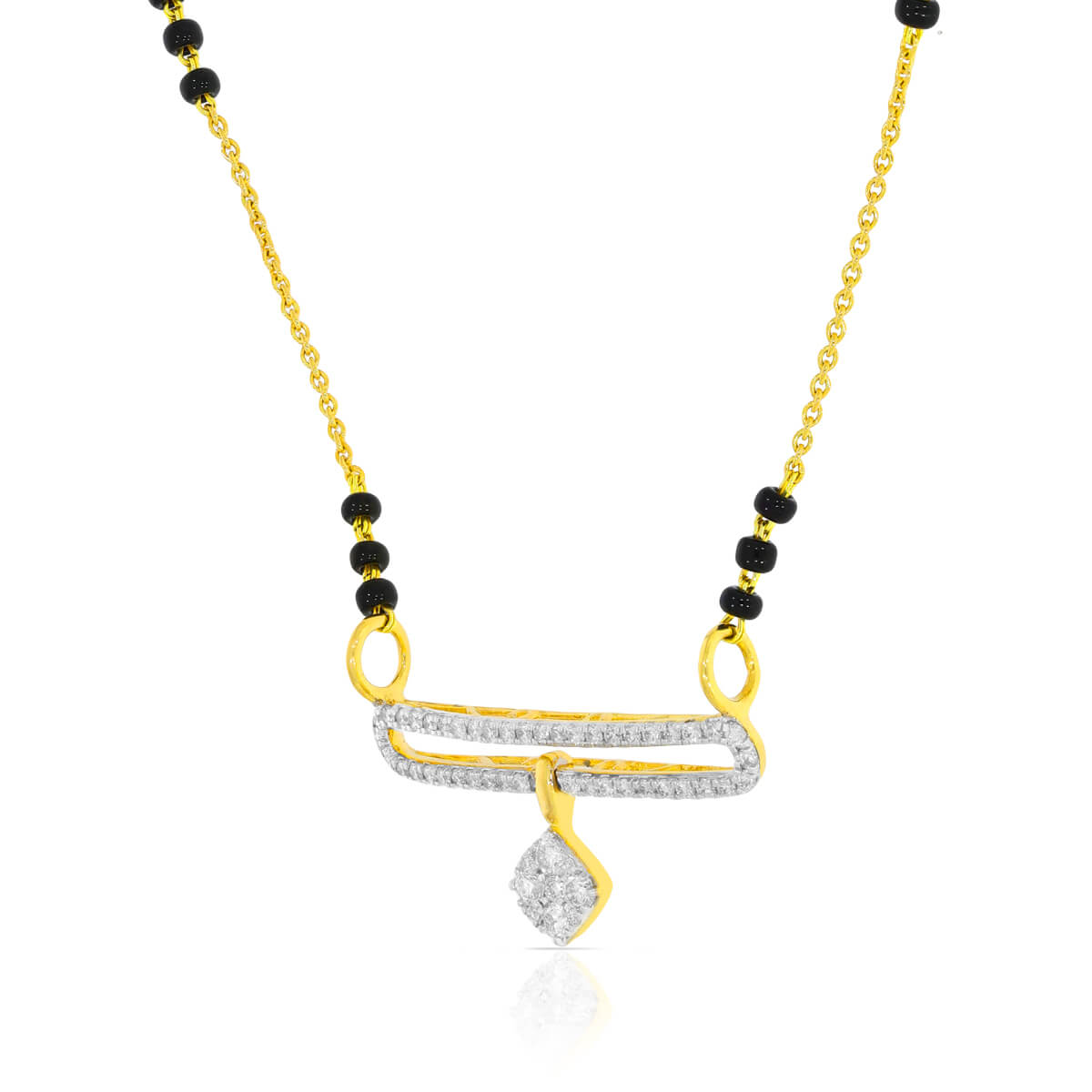 Elegant Diamond Short Mangalsutra 18K