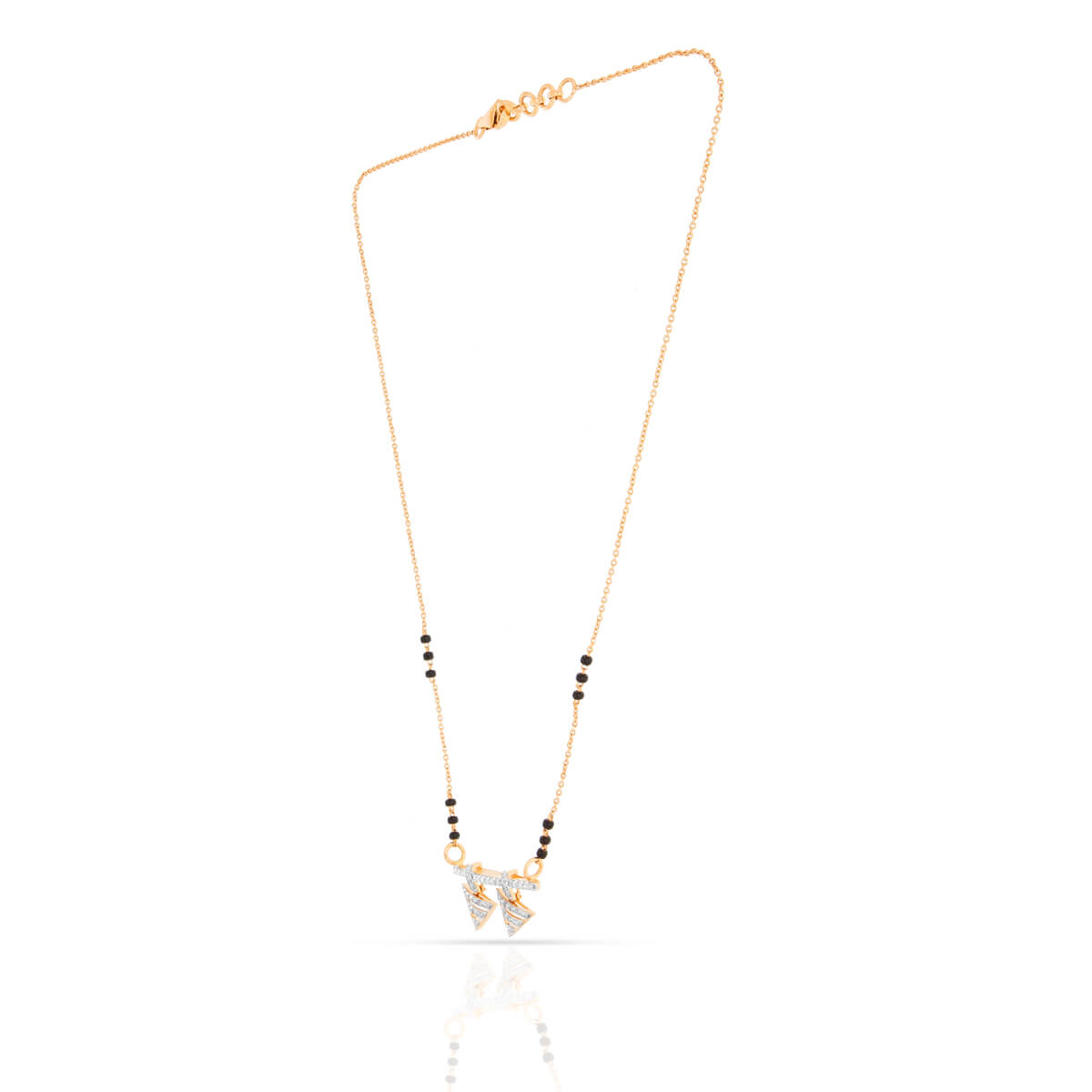Sleek Elegance Diamond Short Mangalsutra 18K