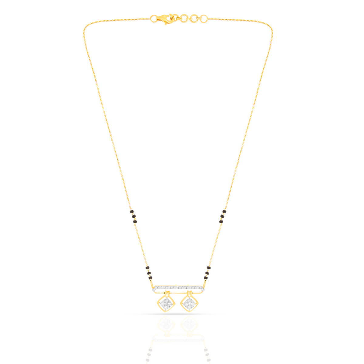 Double Vibrance Diamond Short Mangalsutra 18K