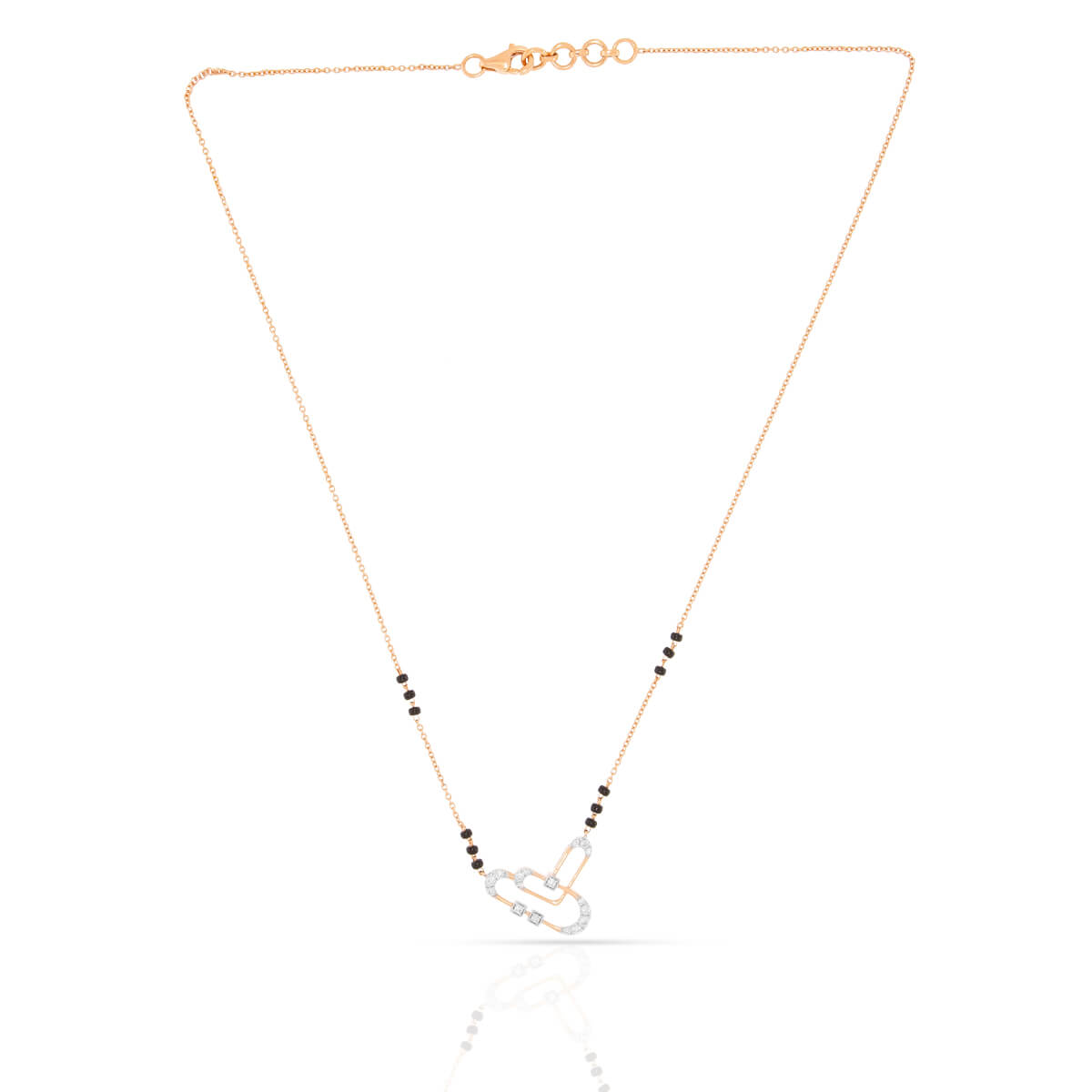 Minimalistic Charm Diamond Short Mangalsutra 18K