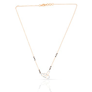Minimalistic Charm Diamond Short Mangalsutra 18K