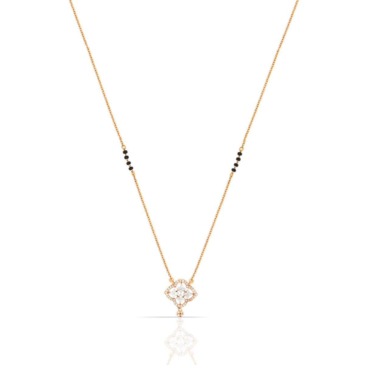 Clover Elegance Diamond Short Mangalsutra 18K