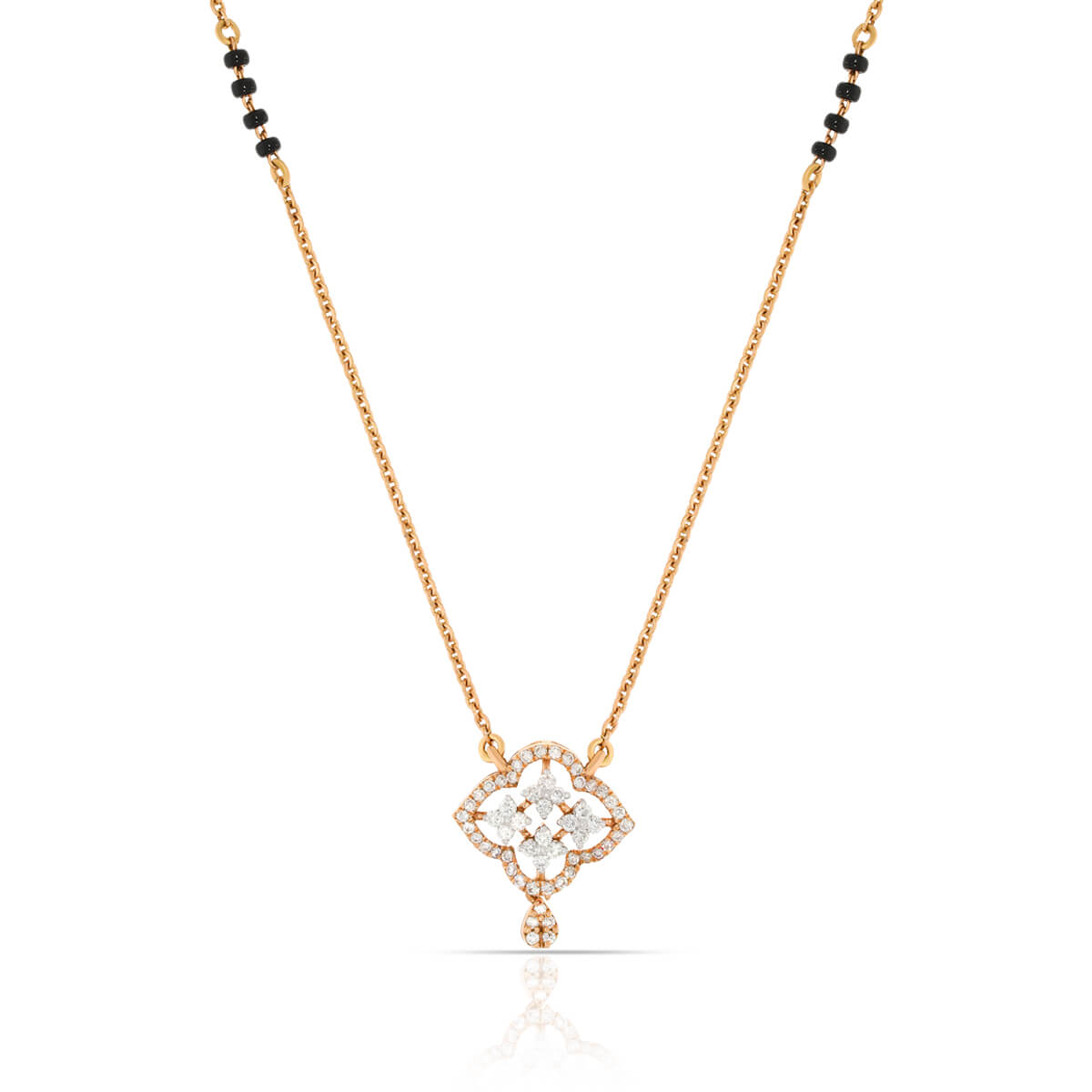 Clover Elegance Diamond Short Mangalsutra 18K