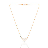 Modern Shimmer Diamond Short Mangalsutra 18K