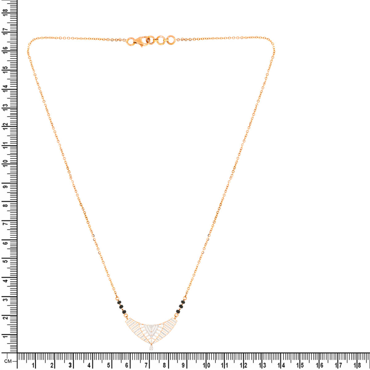 Modern Shimmer Diamond Short Mangalsutra 18K