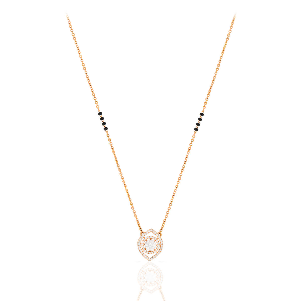 Mesmerizing Blossom Diamond Short Mangalsutra 18K