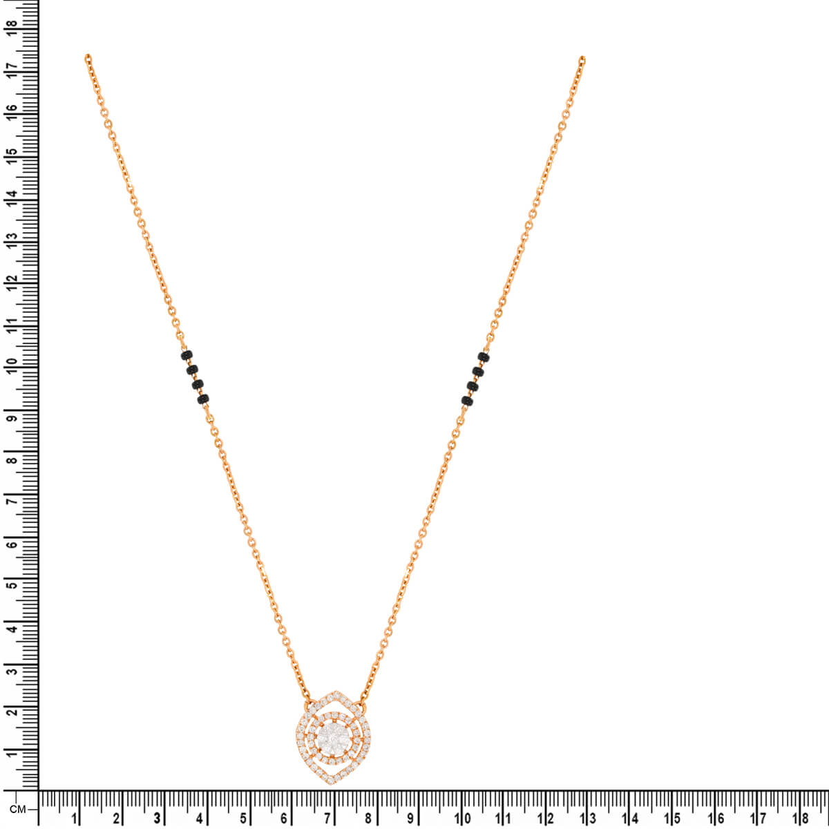 Mesmerizing Blossom Diamond Short Mangalsutra 18K