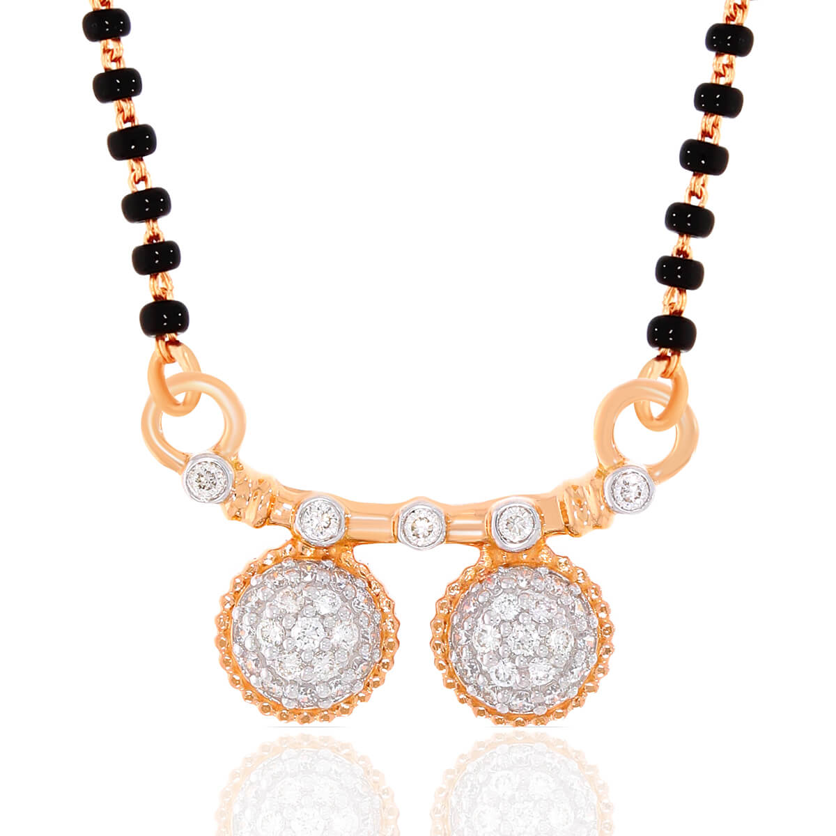 Intricately Crafted Blooming Rose Diamond Tanmaniya Pendant