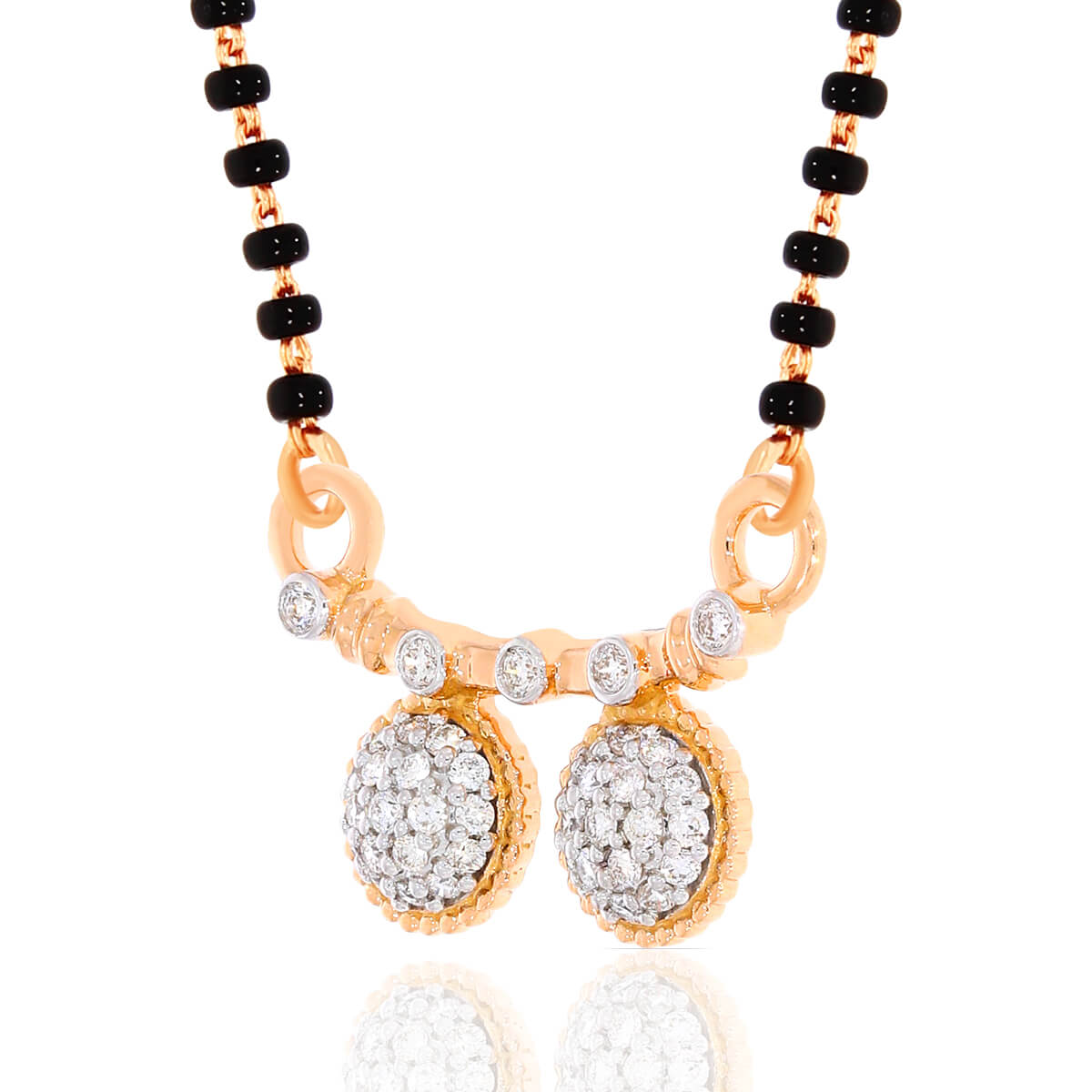 Intricately Crafted Blooming Rose Diamond Tanmaniya Pendant
