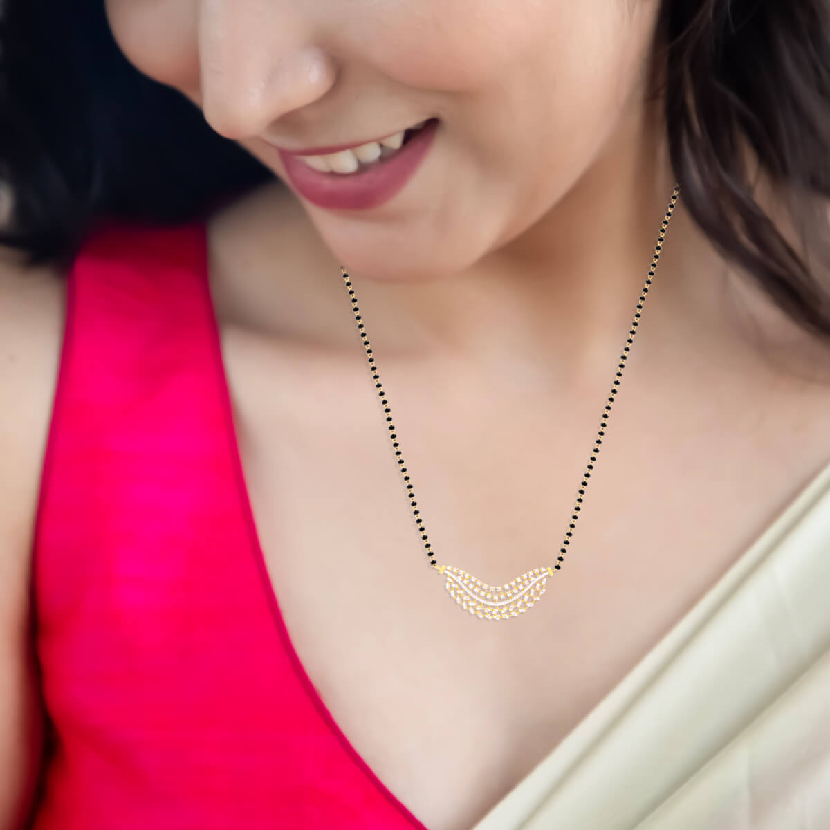 Delicate Detailing Charming Diamond Tanmaniya Pendant