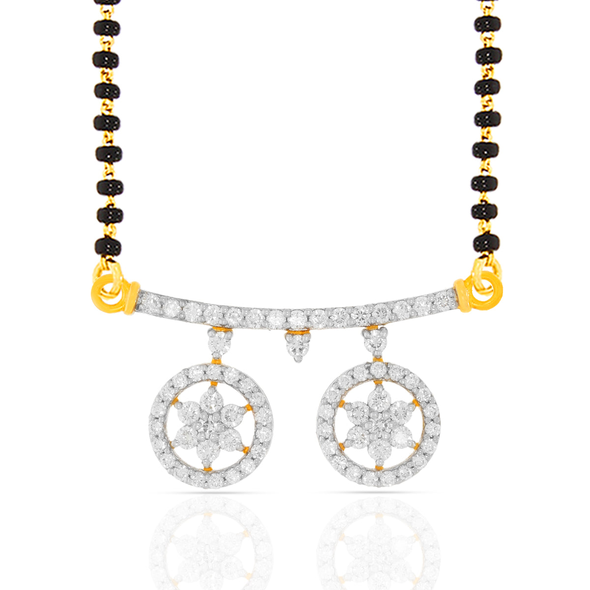 Effortlessly Elegant Diamond Floral Tanmaniya Pendant
