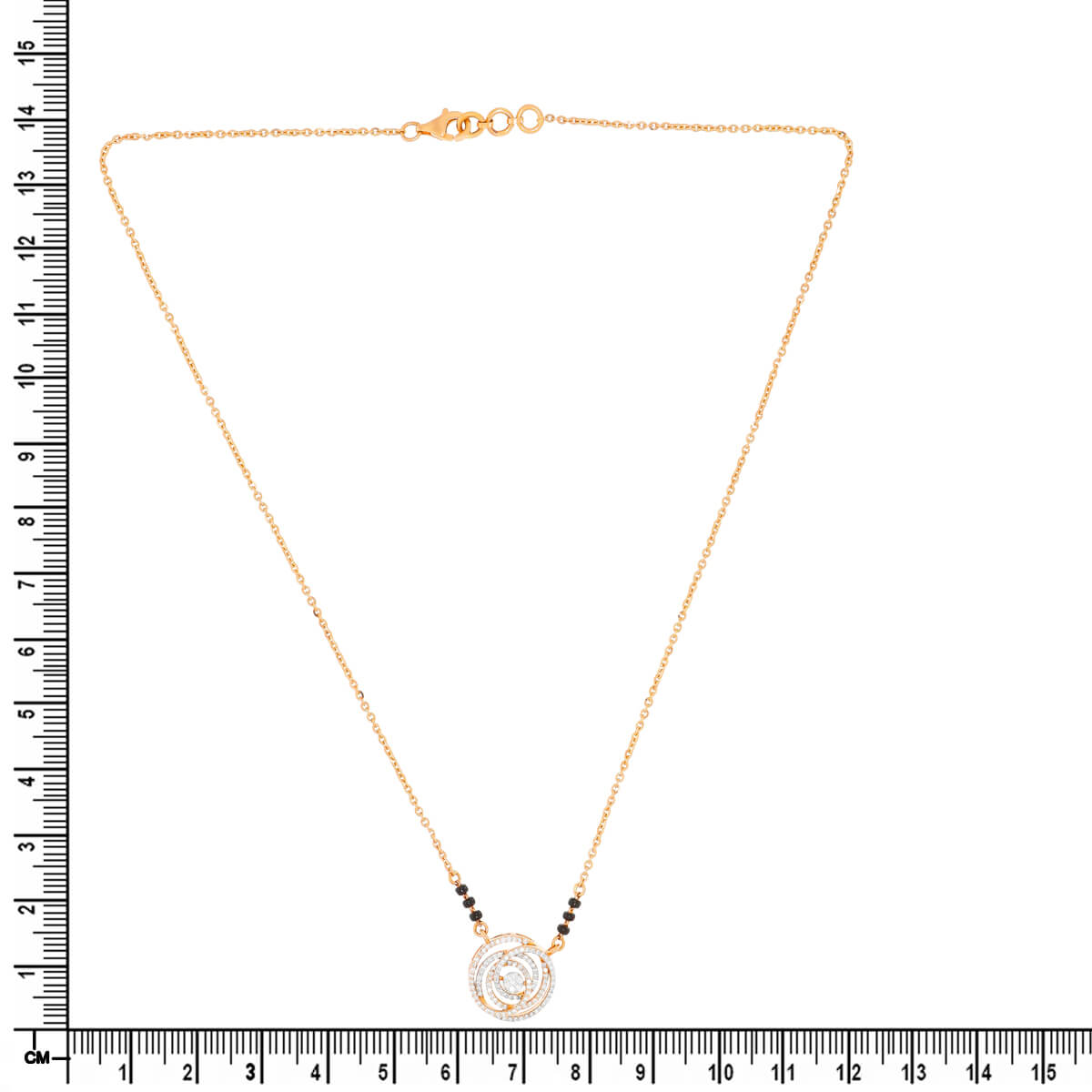 Spherical Elegance Diamond Short Mangalsutra 18K