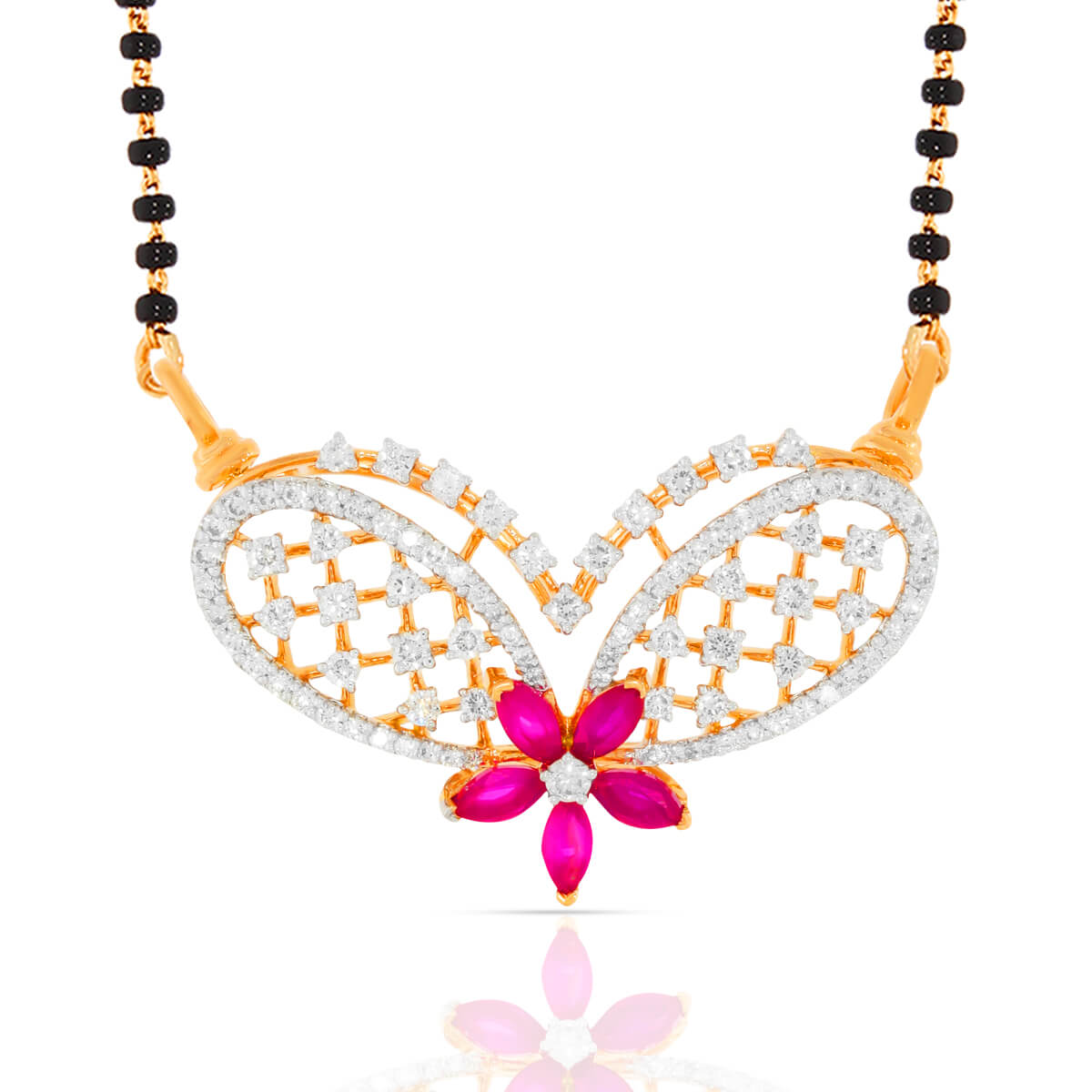 Vibrant Flora Charm Diamond Tanmaniya Pendant