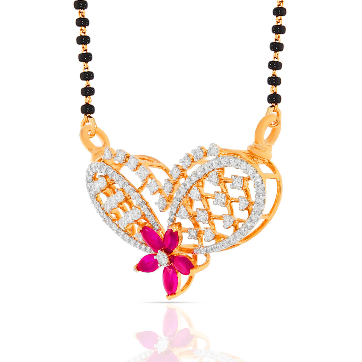 Vibrant Flora Charm Diamond Tanmaniya Pendant