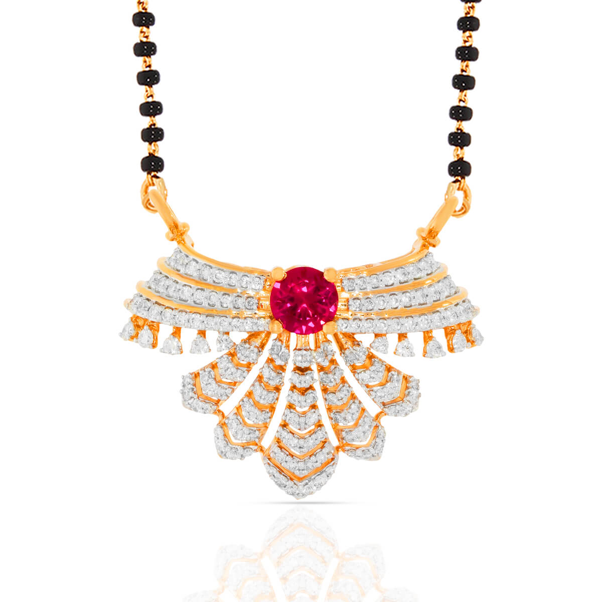 Radiant Elegance Gold Tanmaniya Pendant