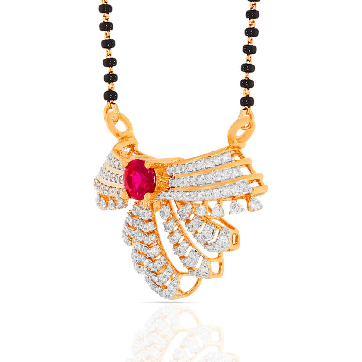 Radiant Elegance Gold Tanmaniya Pendant