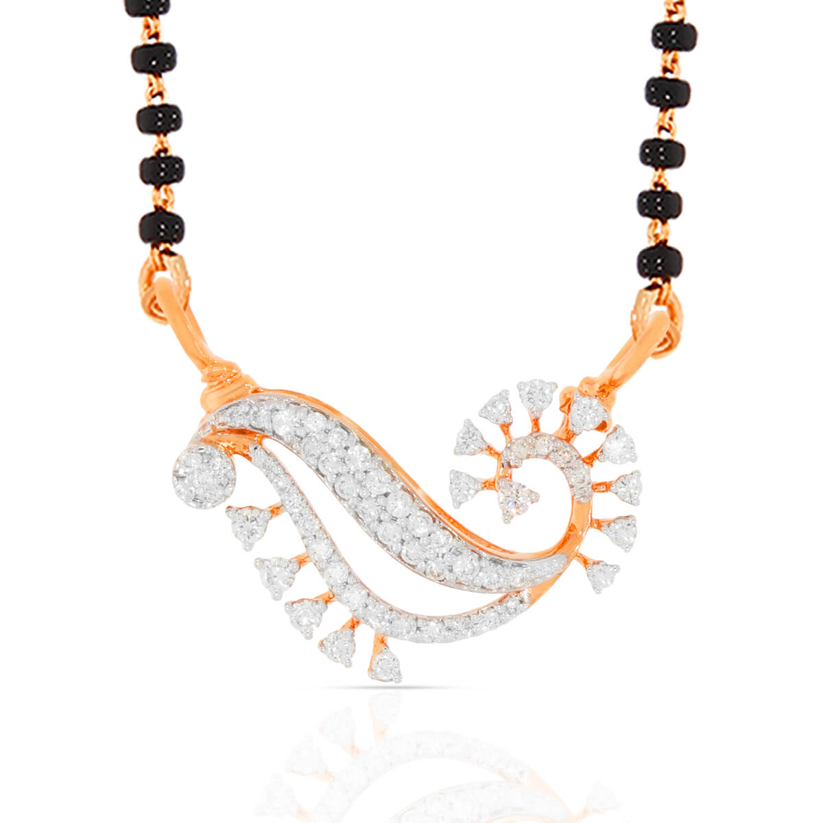 Luxurious Swirl Diamond Tanmaniya Pendant