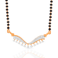 Charming Golden Twirl Diamond Tanmaniya Pendant