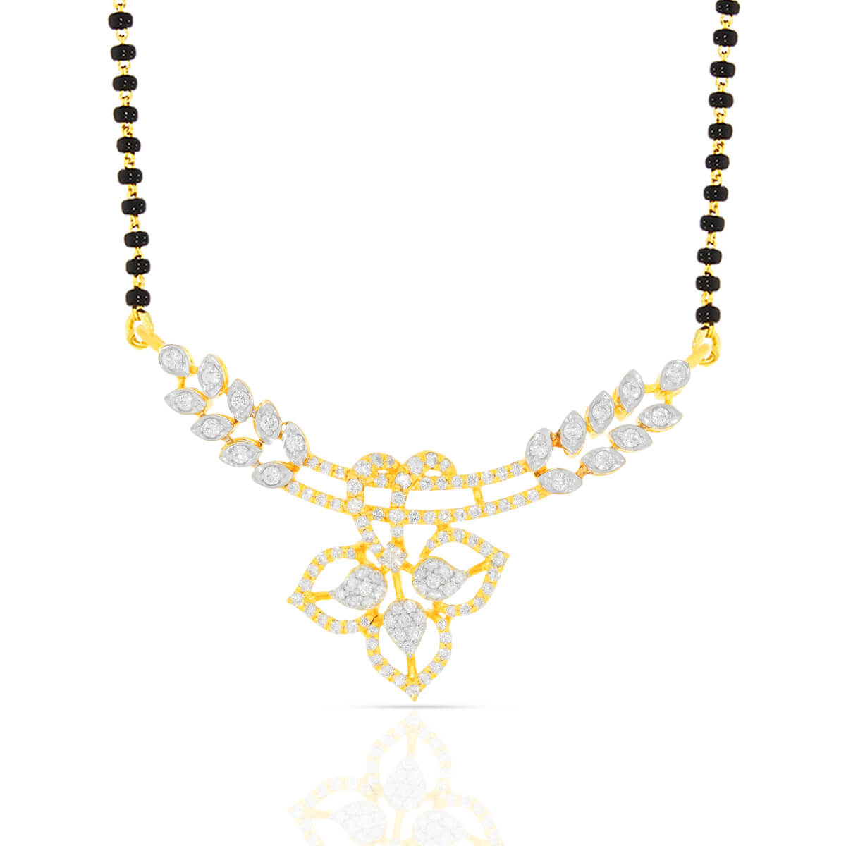 Exclusive Dazzle TriPetal Clover Diamond Tanmaniya Pendant