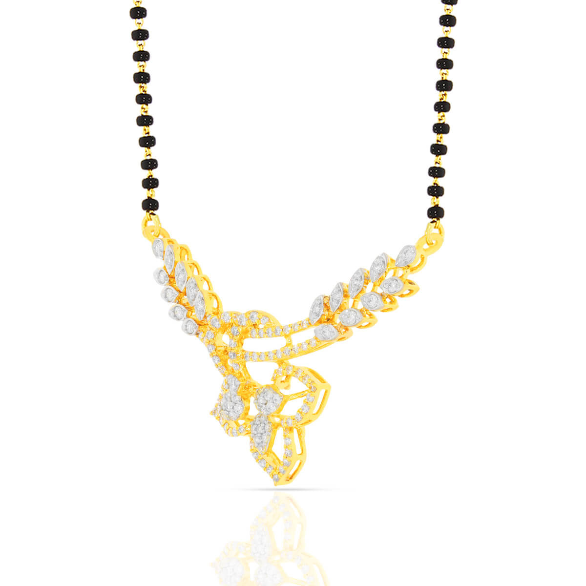 Exclusive Dazzle TriPetal Clover Diamond Tanmaniya Pendant