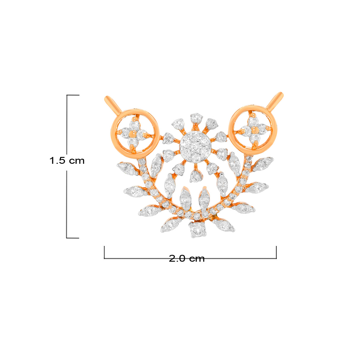 Majestic Floral Bloom 18K Diamond Mangalsutra Pendant