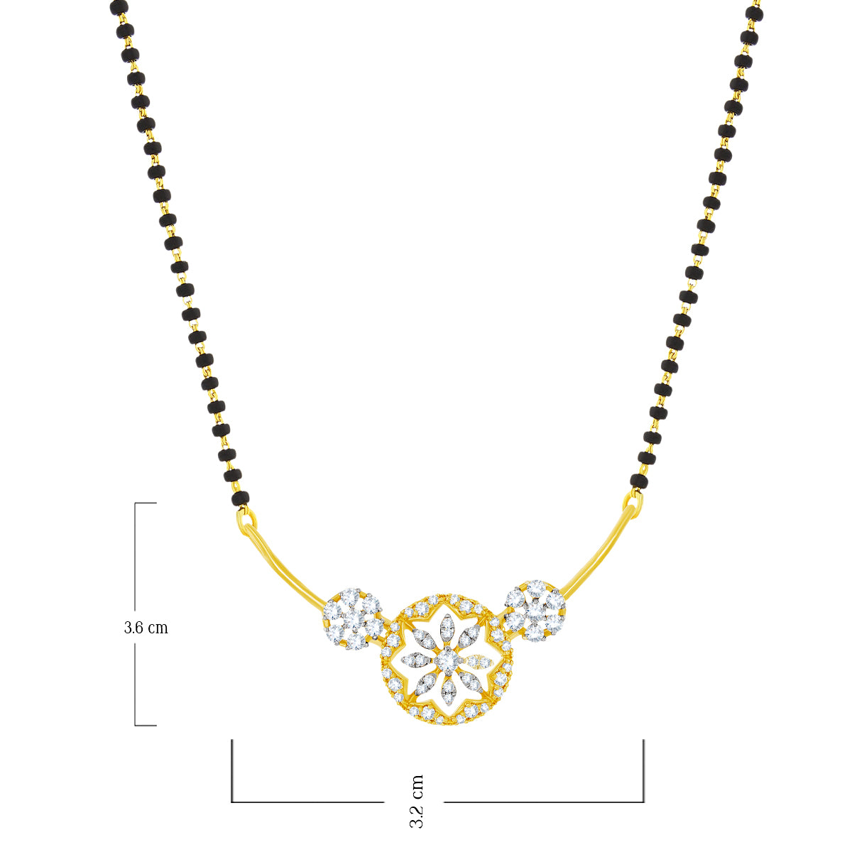 Illuminating Blossom 18K Diamond Short Mangalsutra
