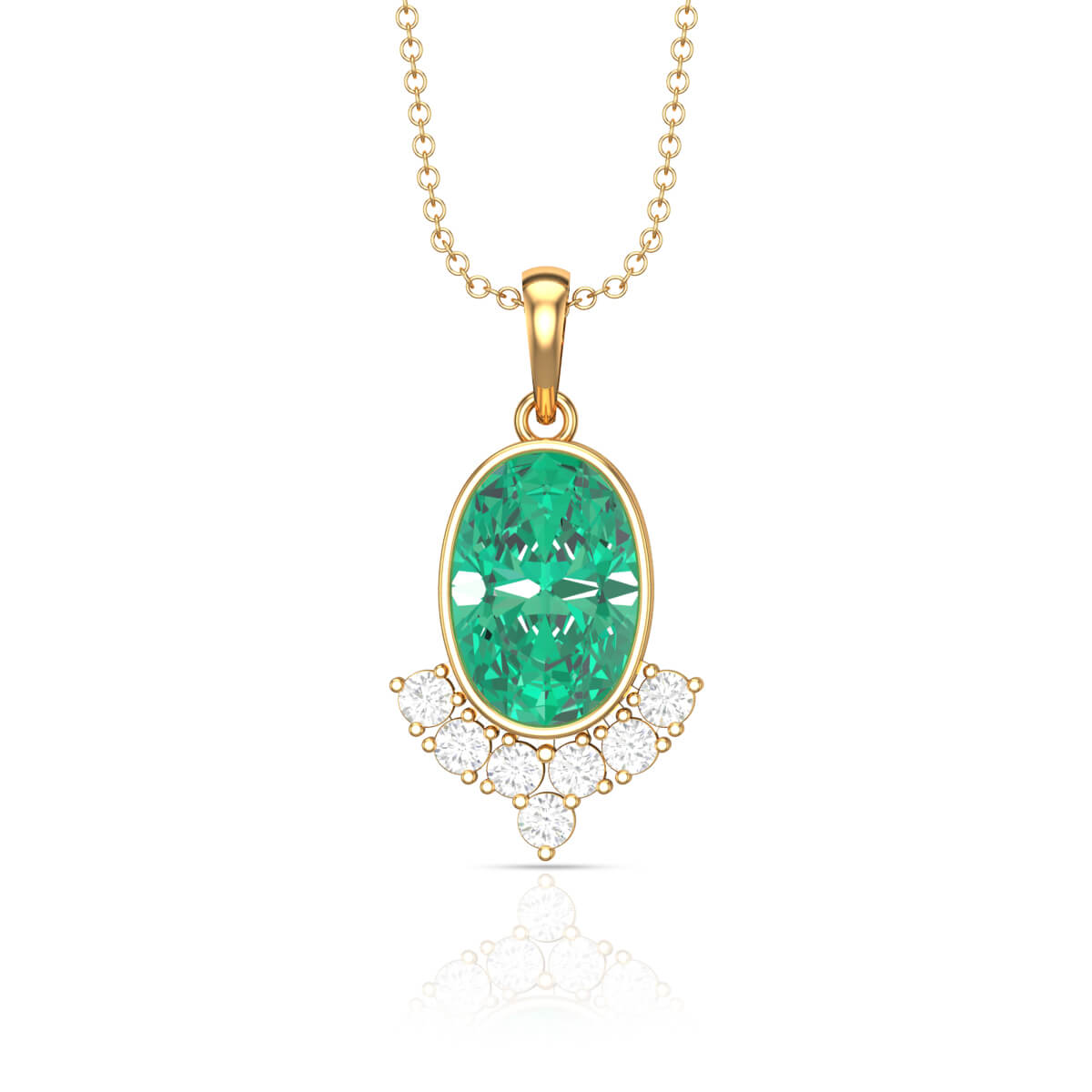 Verdant Radiance Diamond Pendant