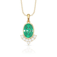 Verdant Radiance Diamond Pendant
