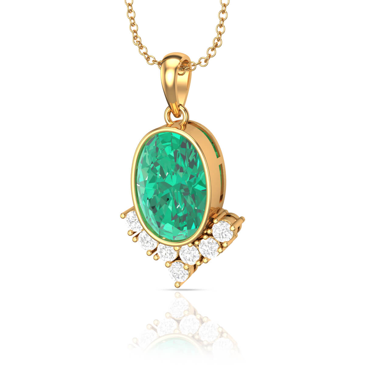 Verdant Radiance Diamond Pendant