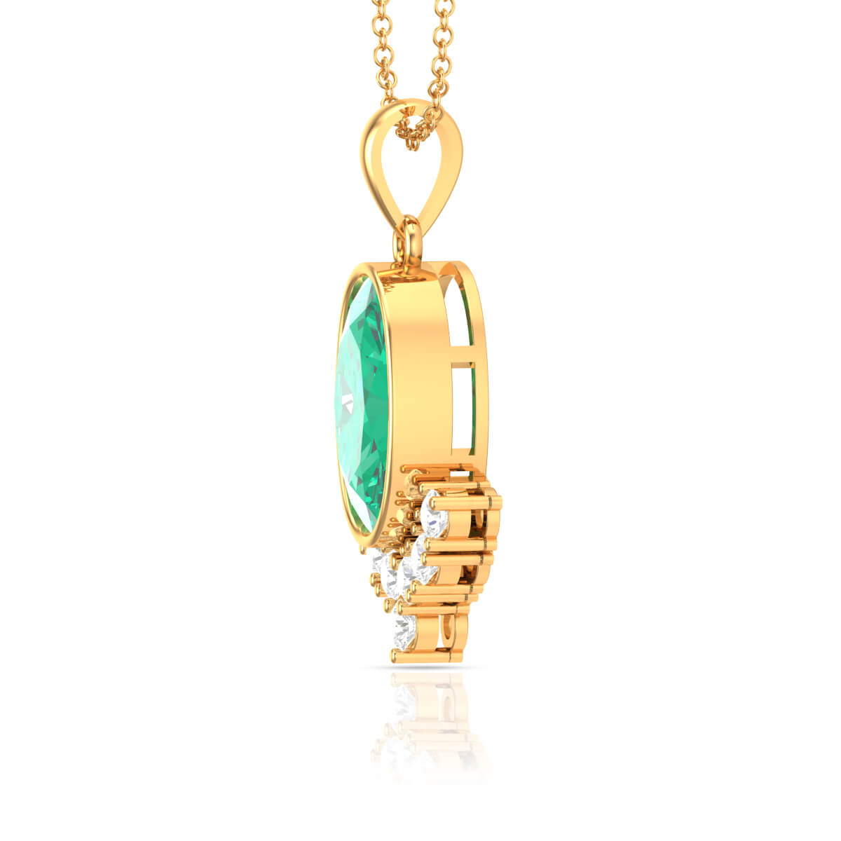 Verdant Radiance Diamond Pendant
