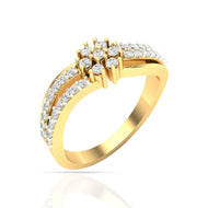 Sleek Flora Harmony Diamond Engagement Ring for Women